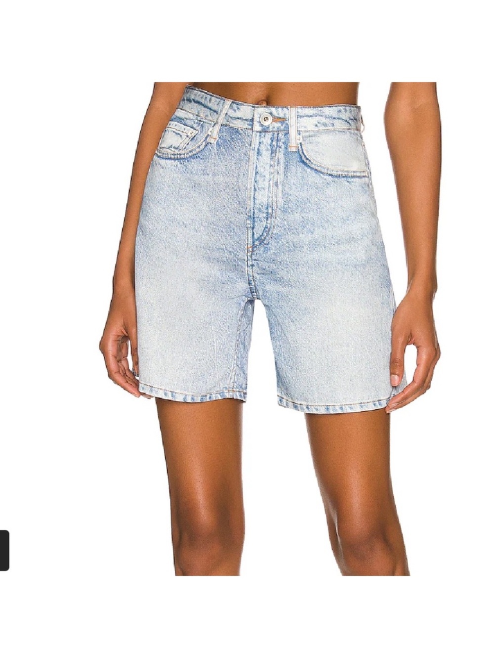 NWT Rag & Bone Maya Liquid Luna Light Blue Baggy High Rise Shorts 25 New